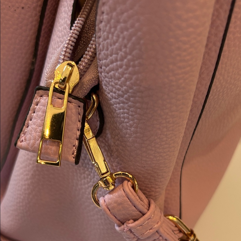 kate spade Pebbled Leather Lavender Hand or Shoulder Bag with Gold Hardware - Picture 13 of 15